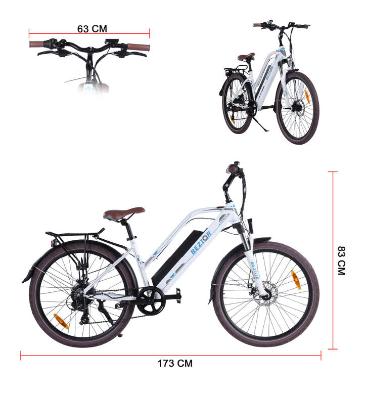 BEZIOR M2 Electric Bike - 250w with 12.5Ah Battery | Trim Tech