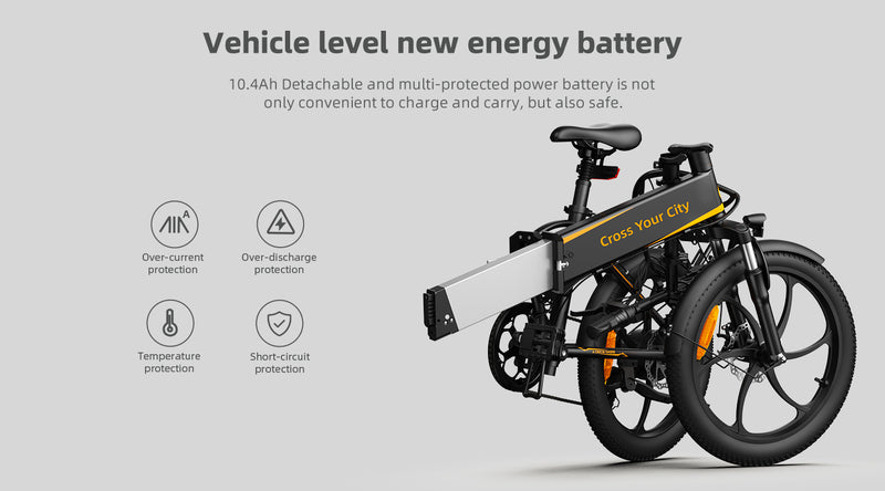 ADO A20 XE Folding Electric Bike - 350w 2022 Model | Trim Tech