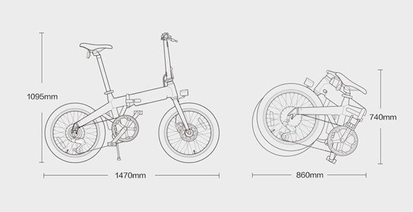 HIMO Z20 (6 Speed) Folding Electric Bike - 250w | Trim Tech